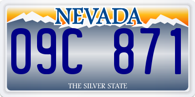 NV license plate 09C871