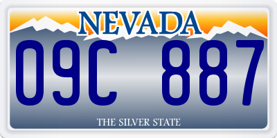 NV license plate 09C887