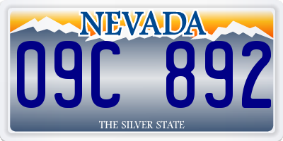NV license plate 09C892