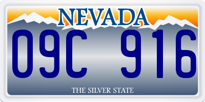 NV license plate 09C916
