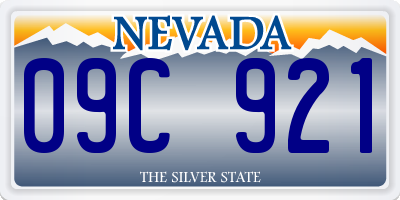 NV license plate 09C921