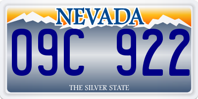 NV license plate 09C922