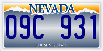 NV license plate 09C931