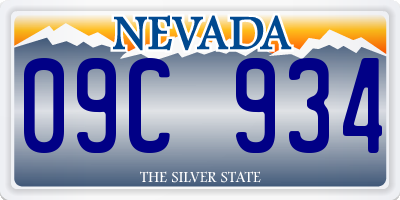 NV license plate 09C934