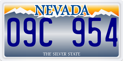 NV license plate 09C954