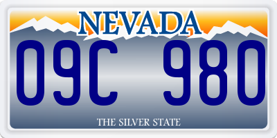 NV license plate 09C980