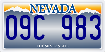 NV license plate 09C983