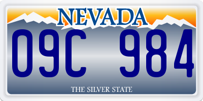 NV license plate 09C984