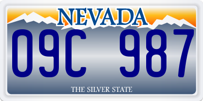 NV license plate 09C987