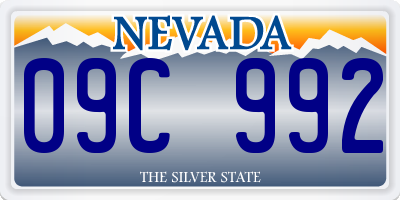 NV license plate 09C992