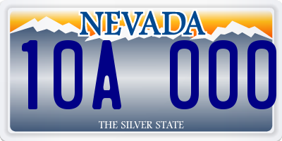 NV license plate 10A000