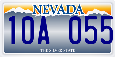 NV license plate 10A055