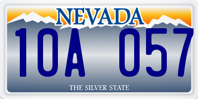 NV license plate 10A057