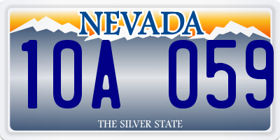 NV license plate 10A059