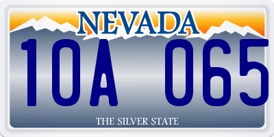 NV license plate 10A065