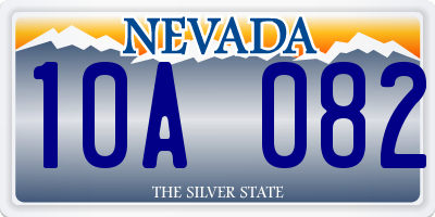 NV license plate 10A082