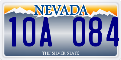 NV license plate 10A084