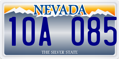 NV license plate 10A085