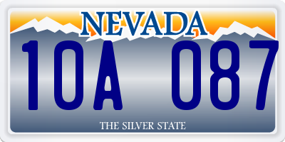 NV license plate 10A087