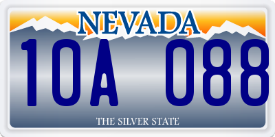 NV license plate 10A088