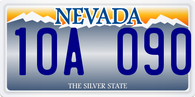 NV license plate 10A090