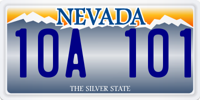 NV license plate 10A101