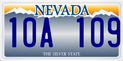 NV license plate 10A109