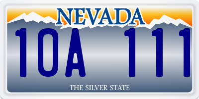 NV license plate 10A111