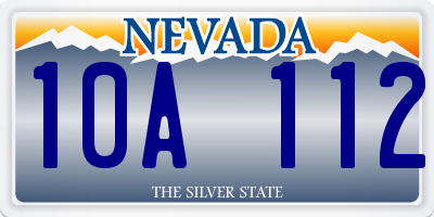 NV license plate 10A112