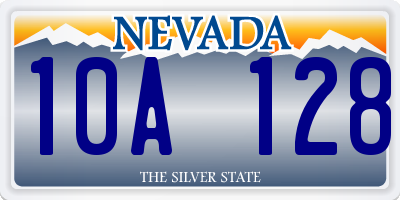 NV license plate 10A128