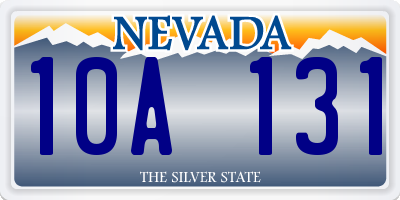 NV license plate 10A131