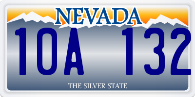 NV license plate 10A132