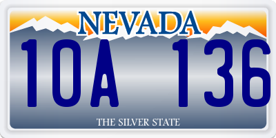 NV license plate 10A136