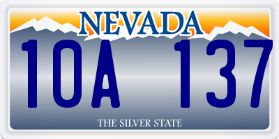 NV license plate 10A137