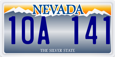 NV license plate 10A141