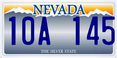 NV license plate 10A145