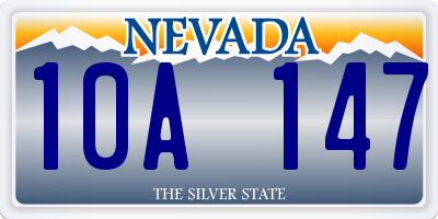 NV license plate 10A147