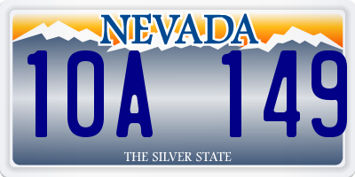 NV license plate 10A149