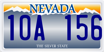 NV license plate 10A156