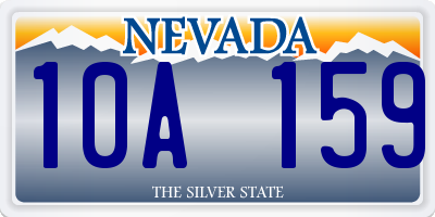 NV license plate 10A159