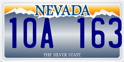 NV license plate 10A163