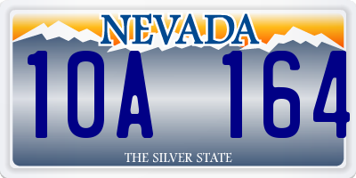 NV license plate 10A164