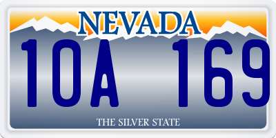 NV license plate 10A169