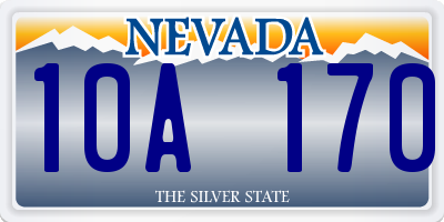 NV license plate 10A170