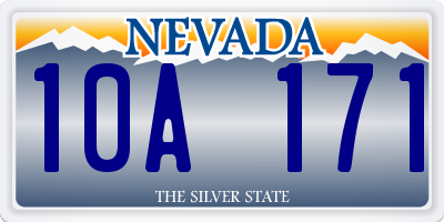 NV license plate 10A171