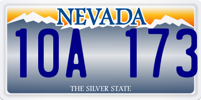 NV license plate 10A173