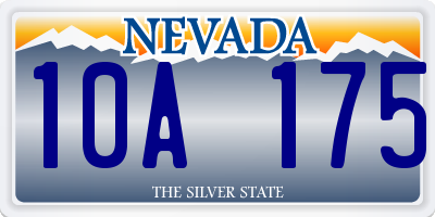 NV license plate 10A175