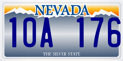 NV license plate 10A176