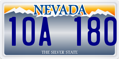 NV license plate 10A180