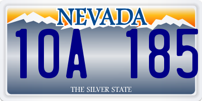 NV license plate 10A185